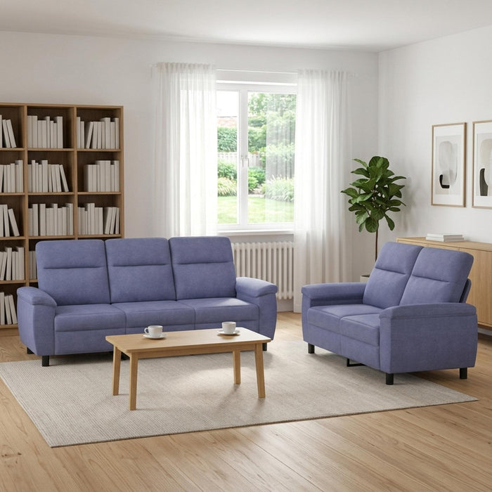 Set de canapea 2 pcs Albastru Jeans Țesătură WALTI