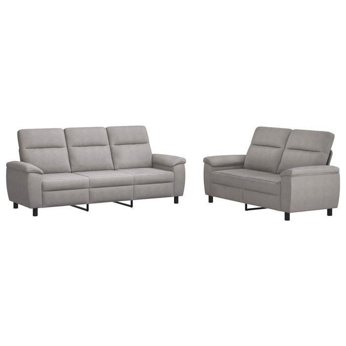 Set de canapea 2 pcs Gri nori Țesătură WALTI