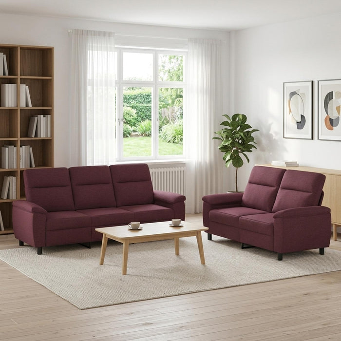 Set de canapea 2 pcs Violet Țesătură WALTI
