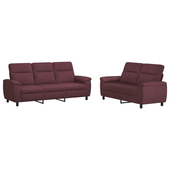 Set de canapea 2 pcs Violet Țesătură WALTI