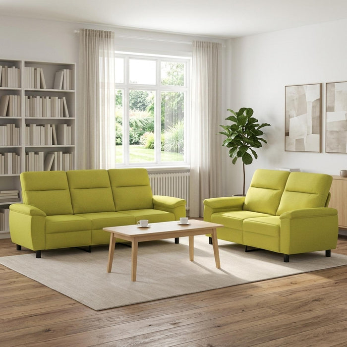 Set de canapea 2 pcs Verde deschis Țesătură WALTI