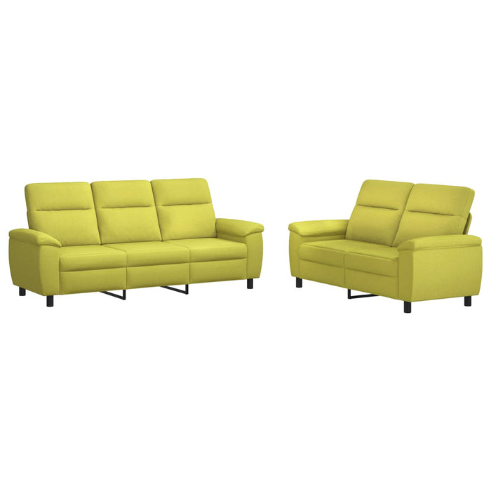 Set de canapea 2 pcs Verde deschis Țesătură WALTI