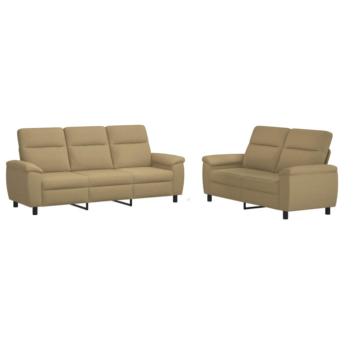 Set de canapea 2 pcs Maro deschis Țesătură WALTI