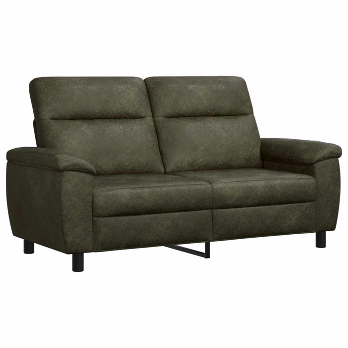 Set de canapea 2 pcs Verde Army Piele Suedată Sintetică WALTI