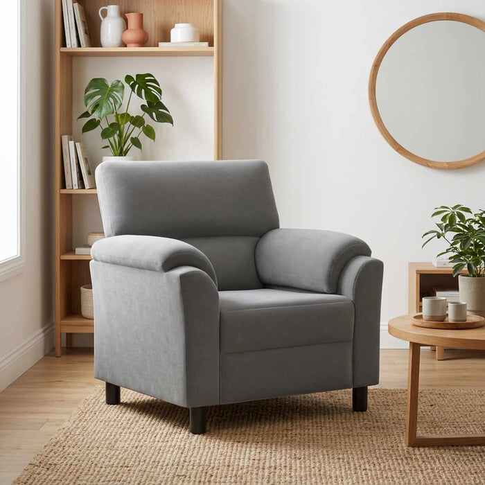 Canapea Gri închis 94 x 85 x 93 cm Catifea WALTI