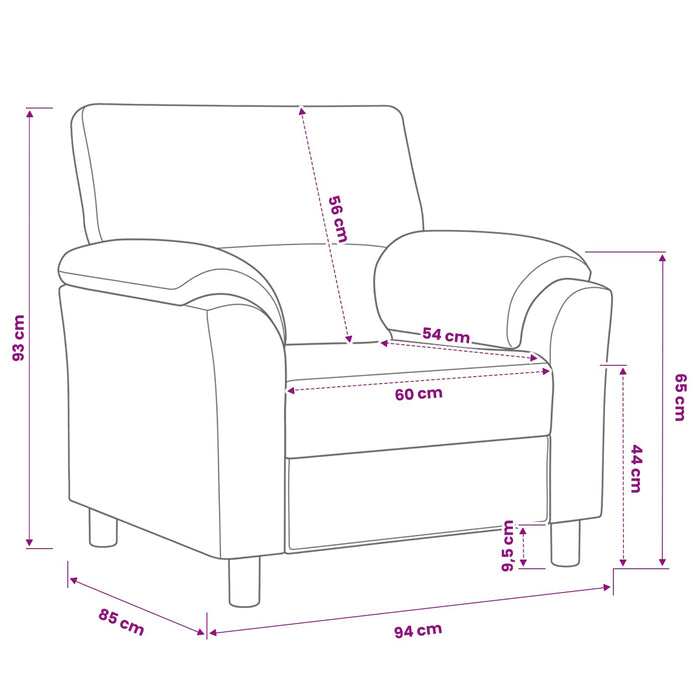 Canapea Turcoaz 94 x 85 x 93 cm Catifea WALTI