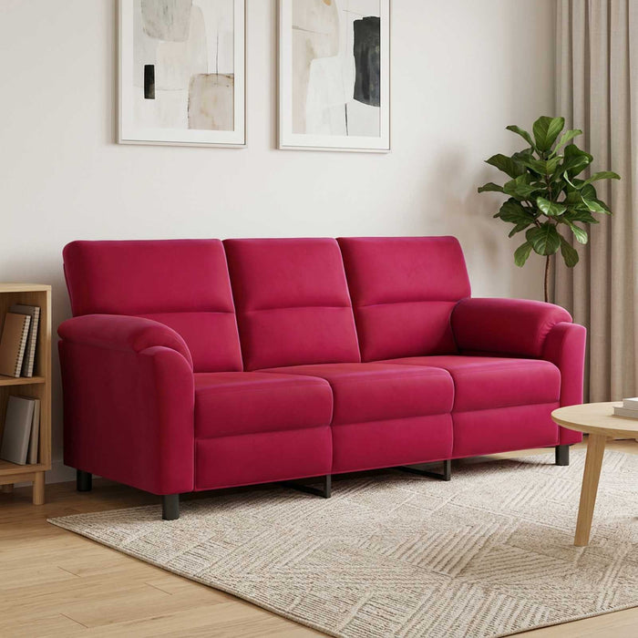 Canapea Roșu Vin 214 x 85 x 93 cm Catifea WALTI