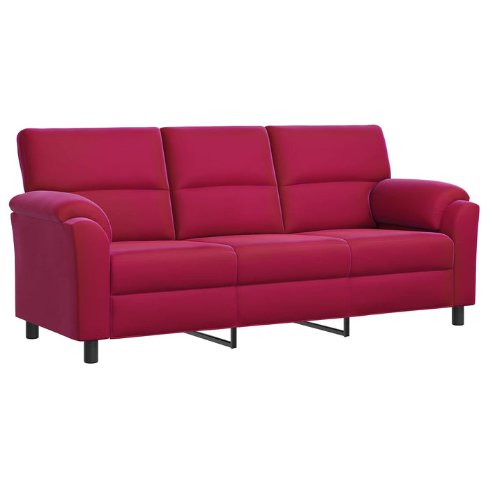 Canapea Roșu Vin 214 x 85 x 93 cm Catifea WALTI