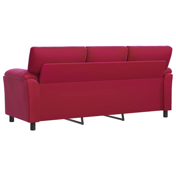 Canapea Roșu Vin 214 x 85 x 93 cm Catifea WALTI