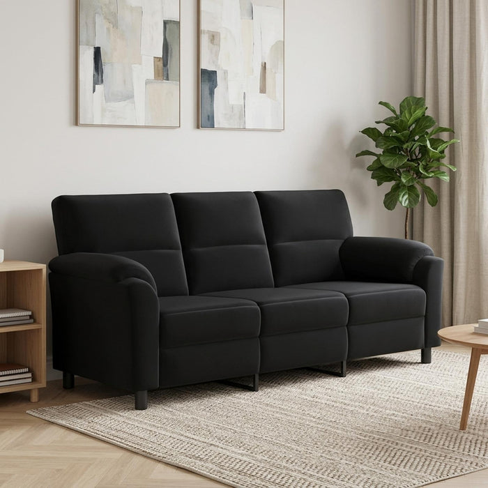 Canapea Negru 214 x 85 x 93 cm Catifea WALTI