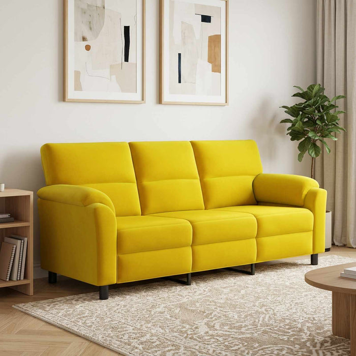 Canapea Galben 214 x 85 x 93 cm Catifea WALTI