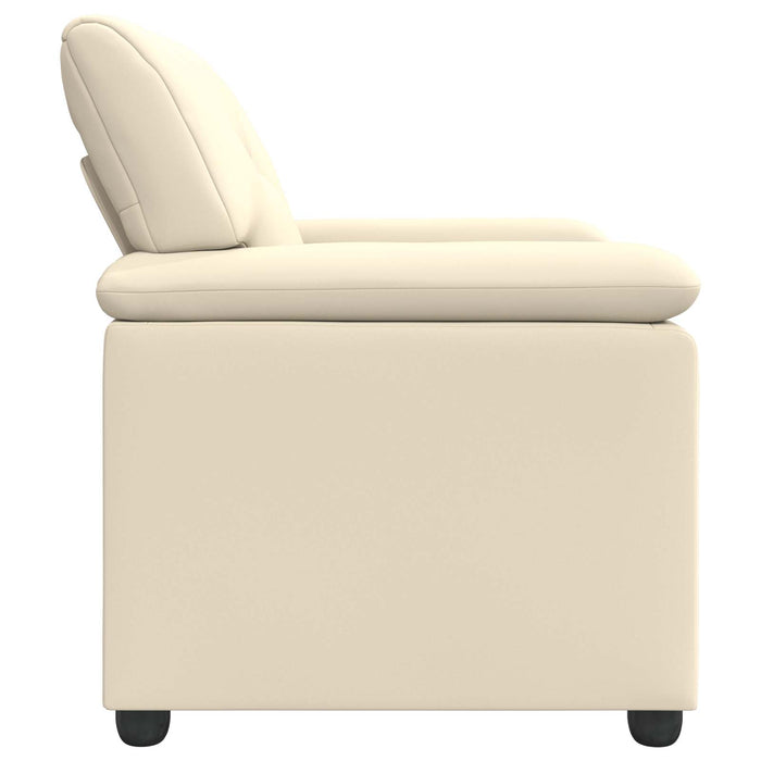Canapea Crem 91 x 85 x 93 cm Piele artificială WALTI