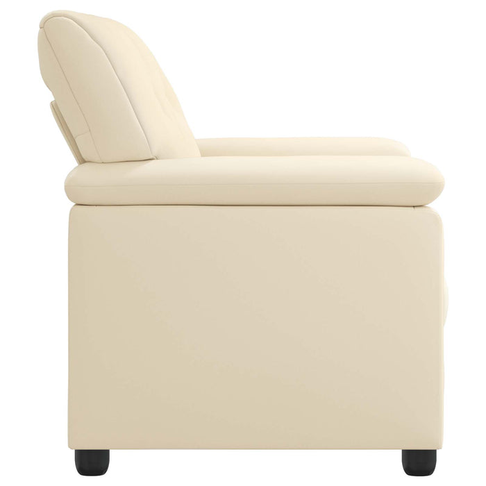 Canapea Crem 151 x 85 x 93 cm Piele artificială WALTI