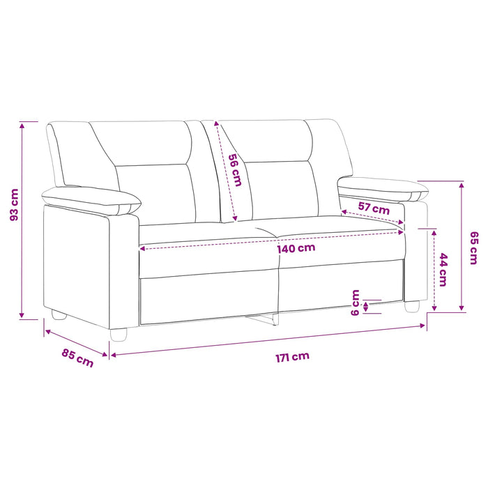 Canapea Maro 171 x 85 x 93 cm Piele artificială WALTI