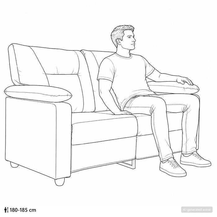 Canapea Roșu 171 x 85 x 93 cm Piele artificială WALTI