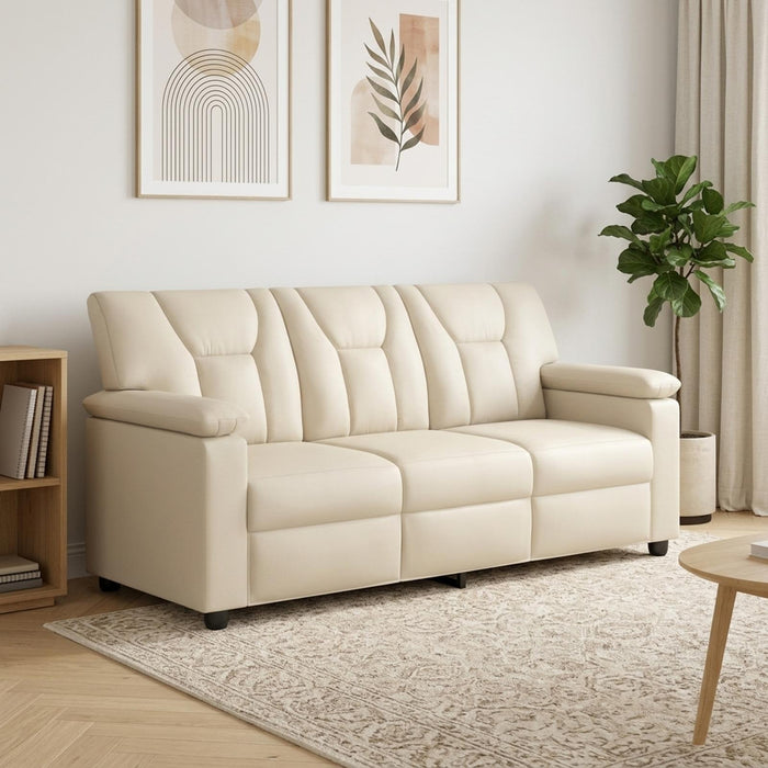 Canapea Crem 191 x 85 x 93 cm Piele artificială WALTI