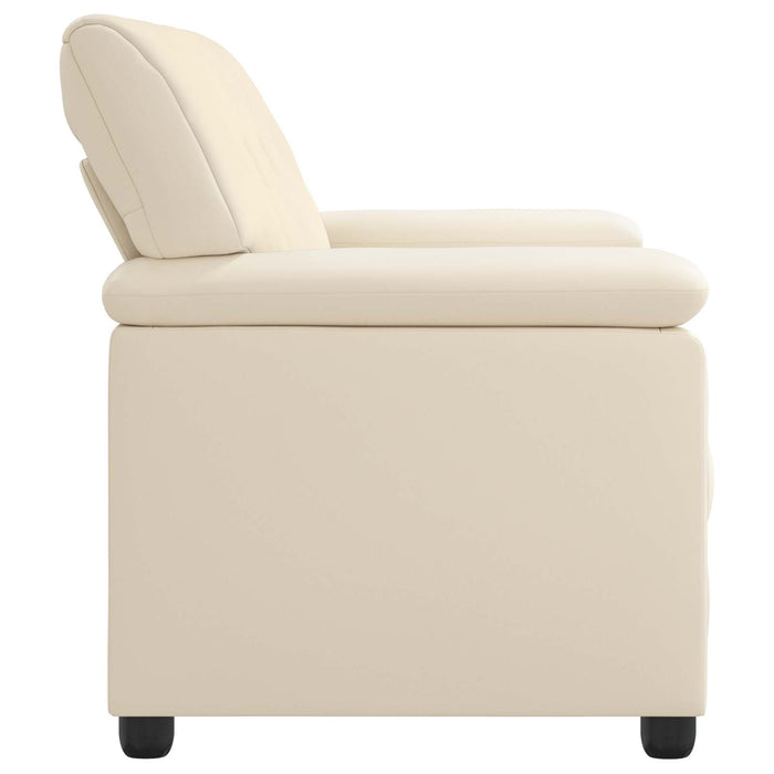 Canapea Crem 191 x 85 x 93 cm Piele artificială WALTI