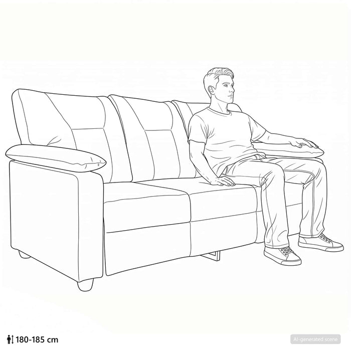 Canapea Maro 191 x 85 x 93 cm Piele artificială WALTI