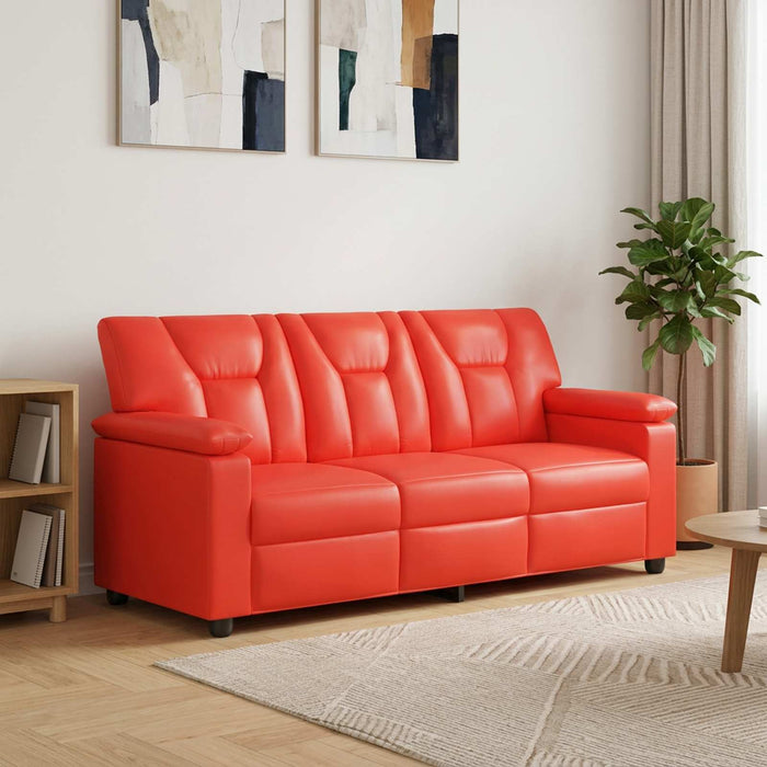 Canapea Roșu 191 x 85 x 93 cm Piele artificială WALTI