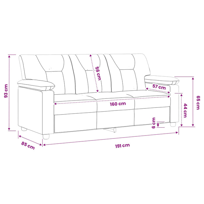 Canapea Cappuccino 191 x 85 x 93 cm Piele artificială WALTI