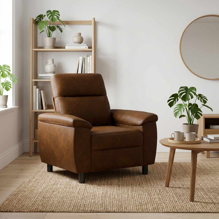 Canapea Maro 95 x 90 x 95 cm Piele Suedată Sintetică WALTI