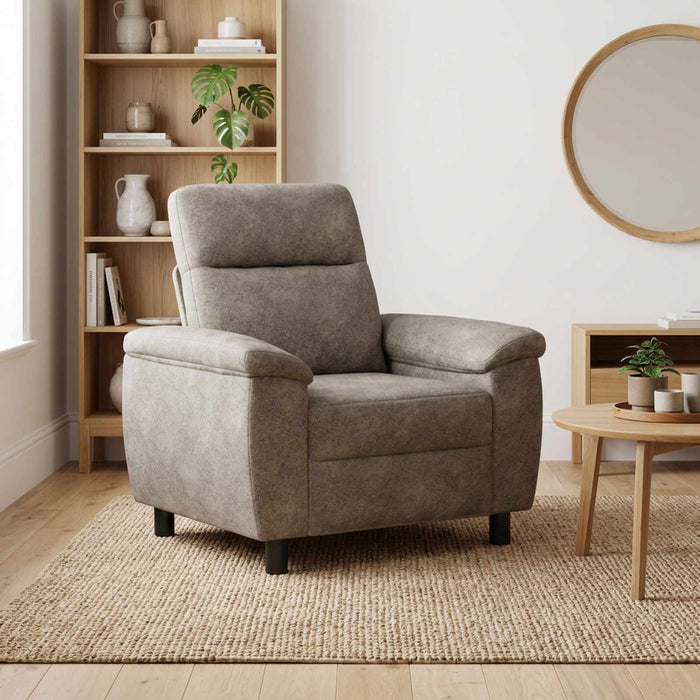 Canapea Gri deschis 95 x 90 x 95 cm Piele Suedată Sintetică WALTI