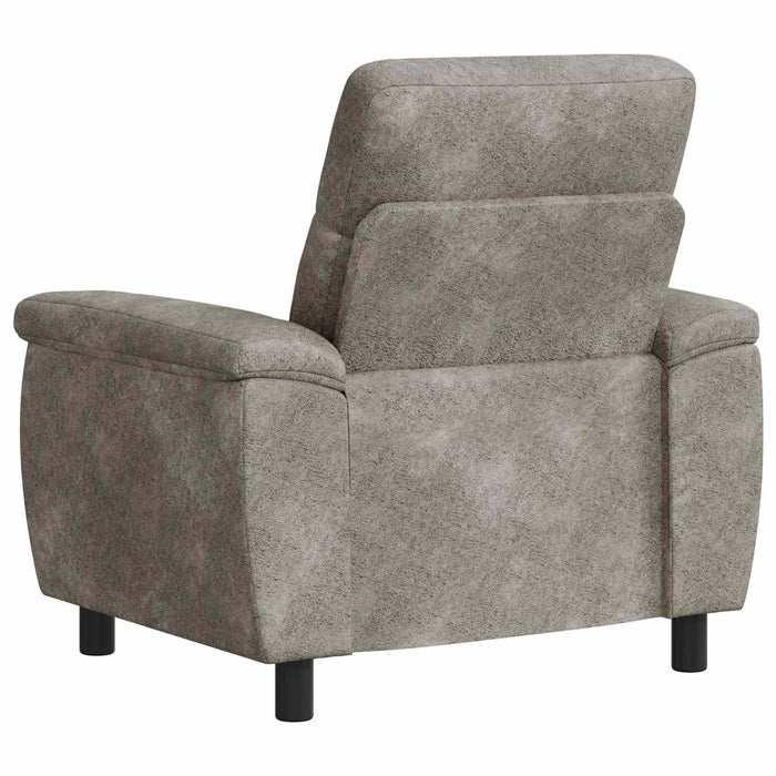 Canapea Gri deschis 95 x 90 x 95 cm Piele Suedată Sintetică WALTI