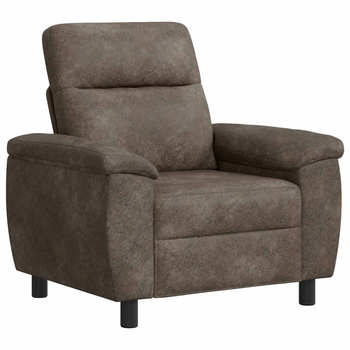 Canapea Gri închis 95 x 90 x 95 cm Piele Suedată Sintetică WALTI