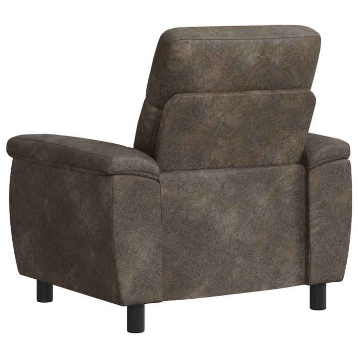 Canapea Gri închis 95 x 90 x 95 cm Piele Suedată Sintetică WALTI