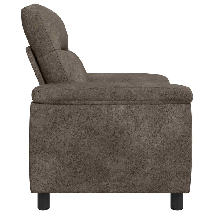 Canapea Gri închis 95 x 90 x 95 cm Piele Suedată Sintetică WALTI