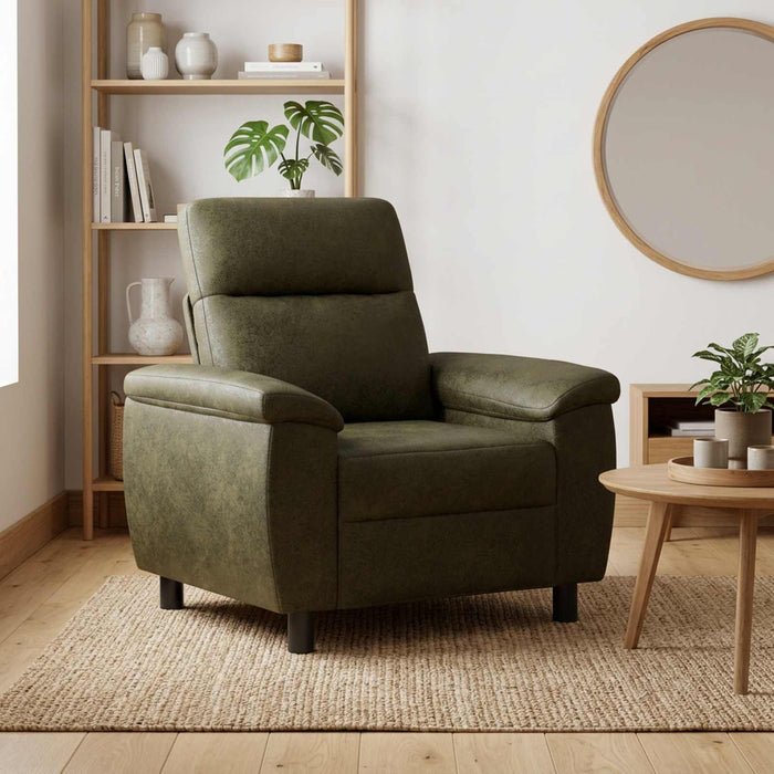 Canapea Verde Army 95 x 90 x 95 cm Piele Suedată Sintetică WALTI
