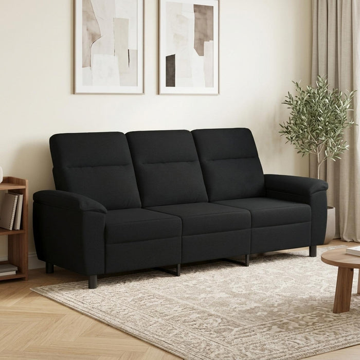 Canapea Negru 214 x 90 x 95 cm Țesătură WALTI