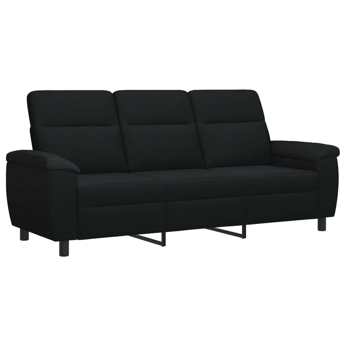 Canapea Negru 214 x 90 x 95 cm Țesătură WALTI