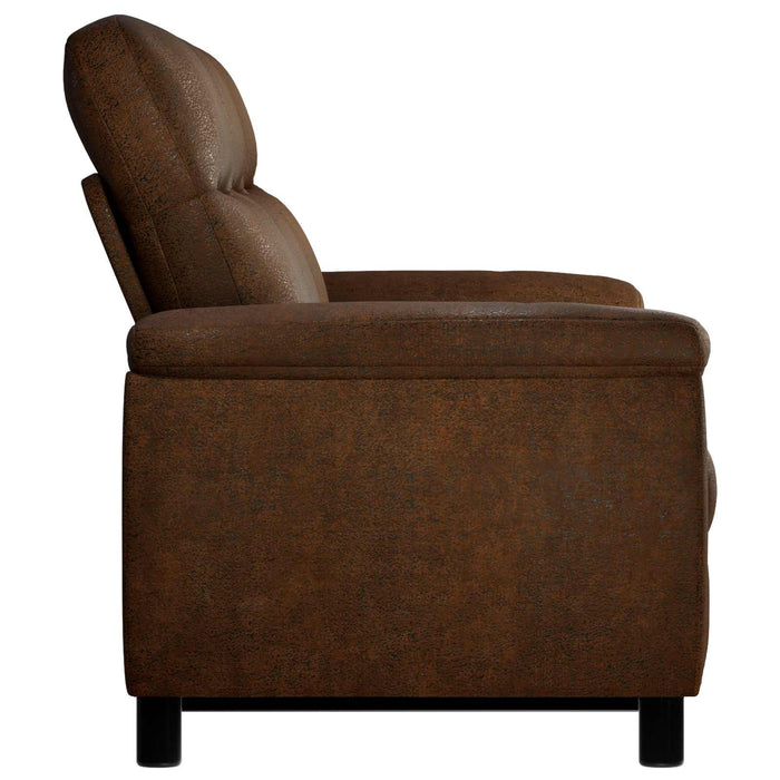 Canapea Maro 214 x 90 x 95 cm Piele Suedată Sintetică - WALTI WALTI