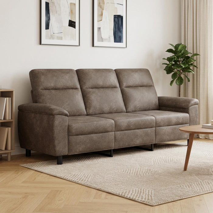 Canapea Gri închis 214 x 90 x 95 cm Piele Suedată Sintetică WALTI