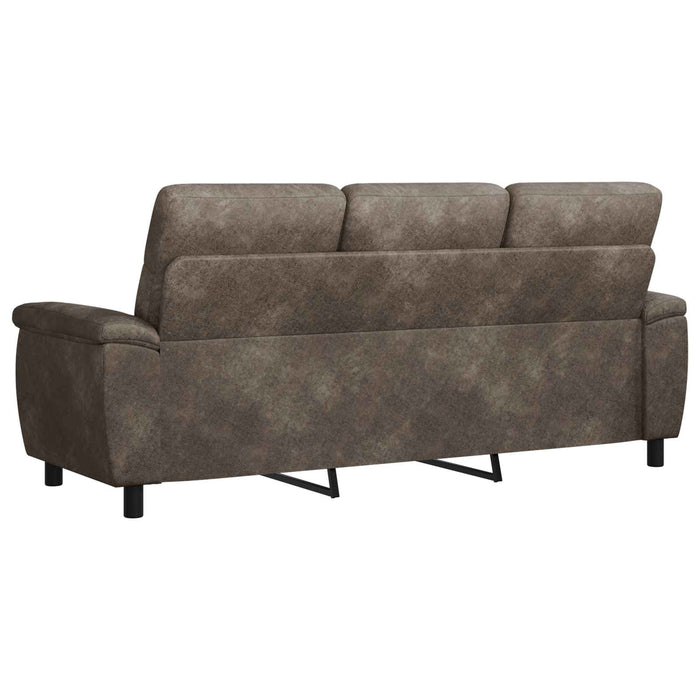 Canapea Gri închis 214 x 90 x 95 cm Piele Suedată Sintetică WALTI