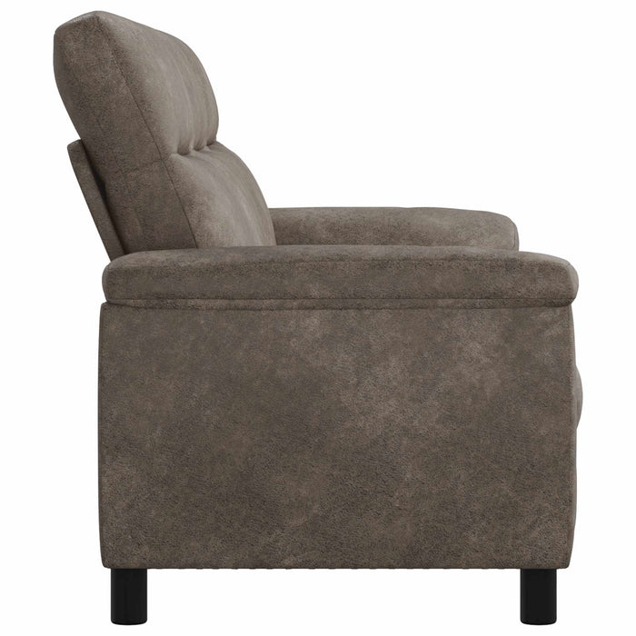 Canapea Gri închis 214 x 90 x 95 cm Piele Suedată Sintetică WALTI