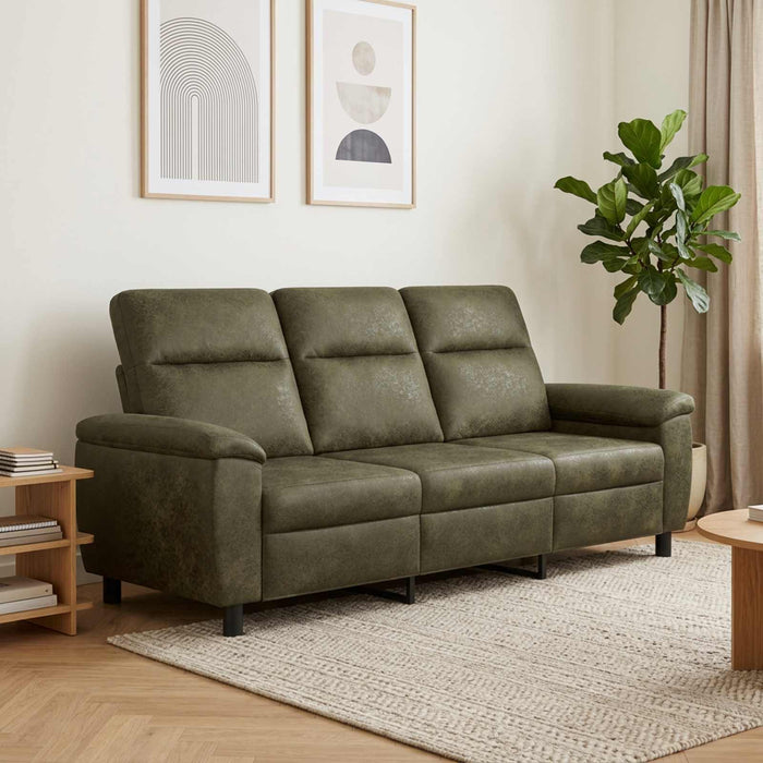 Canapea Verde Army 214 x 90 x 95 cm Piele Suedată Sintetică WALTI