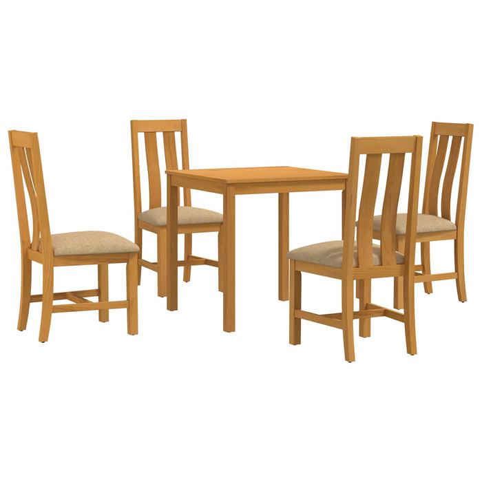 Set de dining 5 buc. Bej Lemn de stejar masiv WALTI