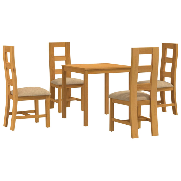 Set de dining 5 buc. Bej Lemn de stejar masiv WALTI