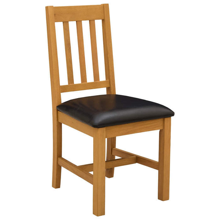 Set de dining 5 buc. Negru Lemn de stejar masiv WALTI