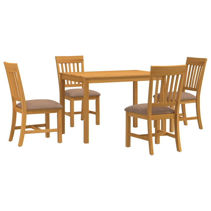 Set de dining 5 buc. Gri Lemn de stejar masiv WALTI