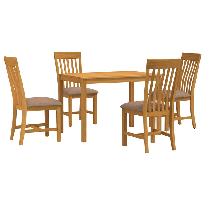 Set de dining 5 buc. Gri Lemn de stejar masiv WALTI