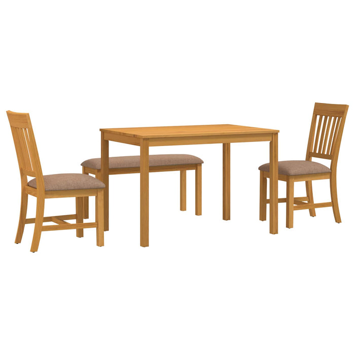 Set de dining 4 buc. Gri Lemn de stejar masiv WALTI