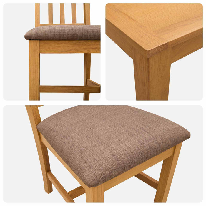 Set de dining 3 buc. Gri Lemn de stejar masiv WALTI