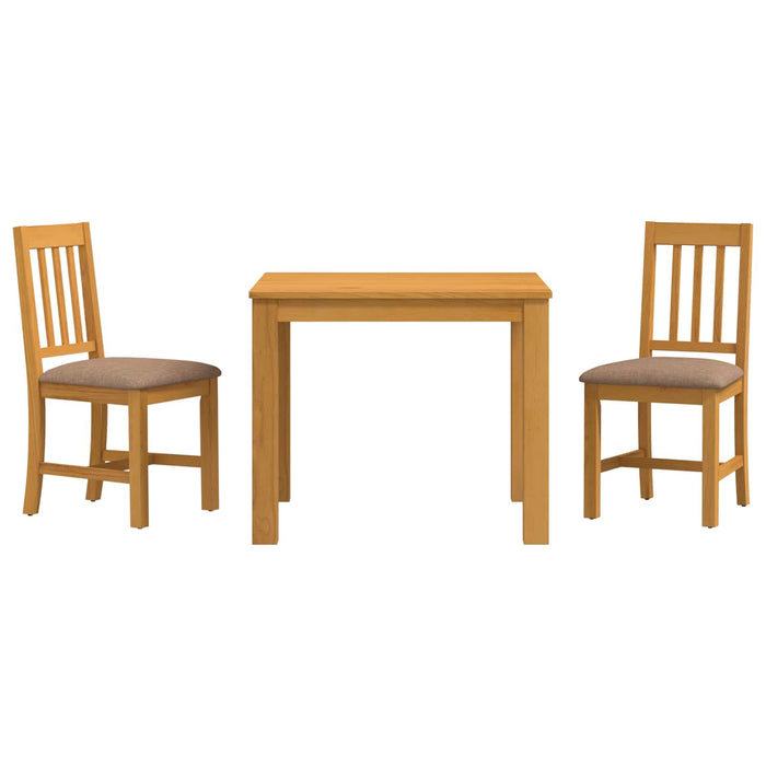 Set de dining 3 buc. Gri Lemn de stejar masiv WALTI
