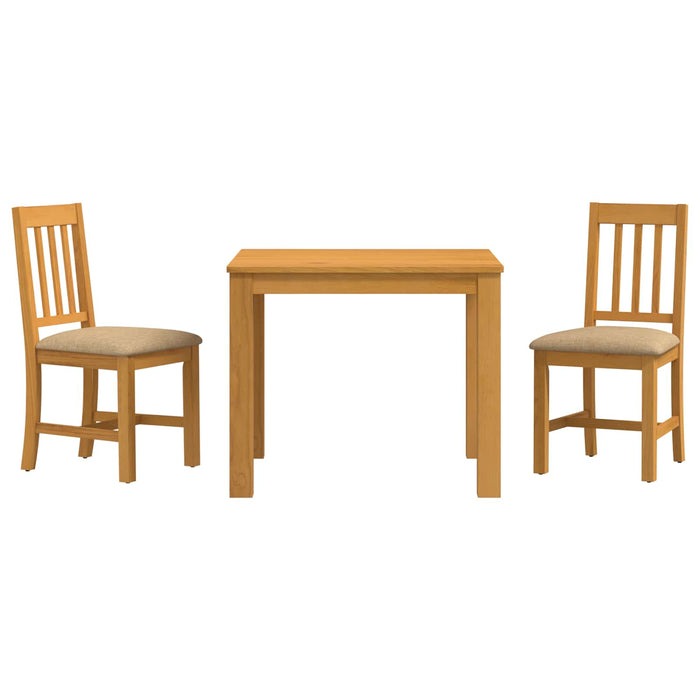 Set de dining 3 buc. Bej Lemn de stejar masiv WALTI