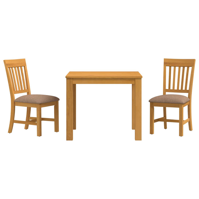 Set de dining 3 buc. Gri Lemn de stejar masiv WALTI