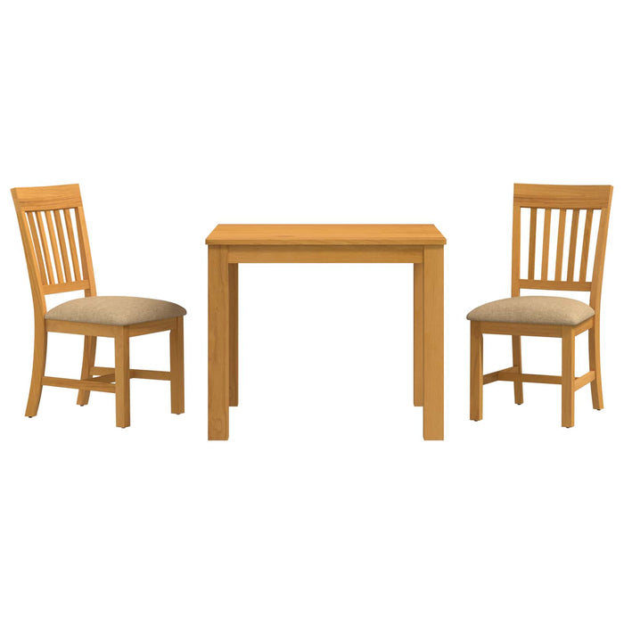 Set de dining 3 buc. Bej Lemn de stejar masiv WALTI