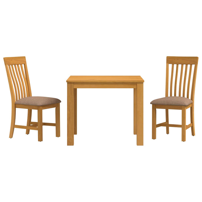 Set de dining 3 buc. Gri Lemn de stejar masiv WALTI